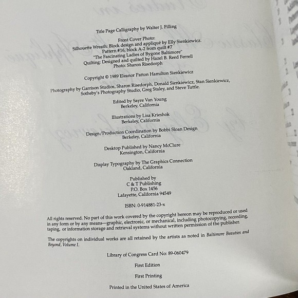 Baltimore Beauties & Beyond Vol 1 Studies in Classic Quilt Applique Sienkiewicz - Picture 10 of 11